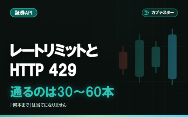 J-Quants のレートリミットと HTTP 429｜「何本まで」は当てになりません